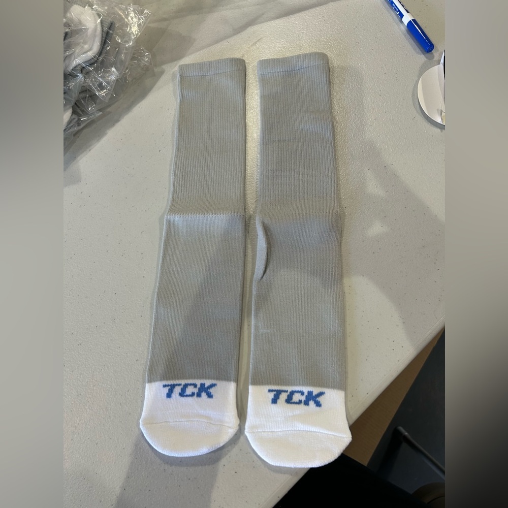 TCK ProSports Grey Softball/Baseball Socks